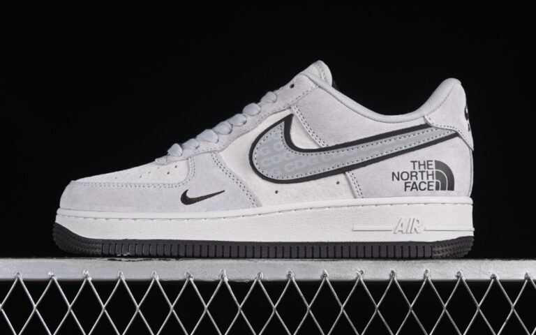 sneaker2u-nikexcdgxtnf-Nike Air Force 1 07 Low The North Face CDG Grey Black Suede