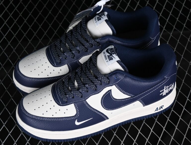 sneaker2u-nikexstussy-Nike Air Force 1 07 Stussy Low Midnight Blue White